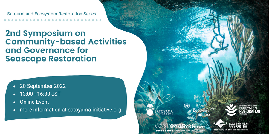 2nd Symposium on Community-based Activities and Governance for Seascape Restoration